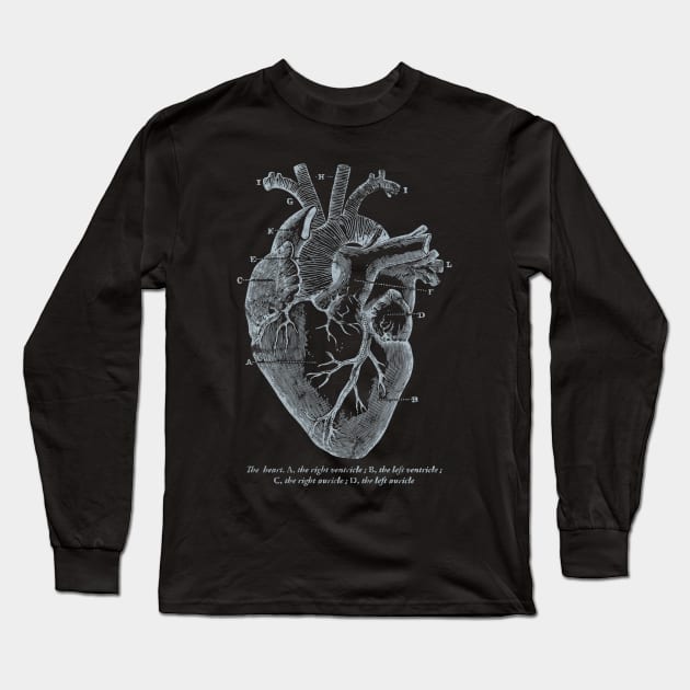 Parts of Heart' Cardiology Parts of the Heart Long Sleeve T-Shirt by ourwackyhome